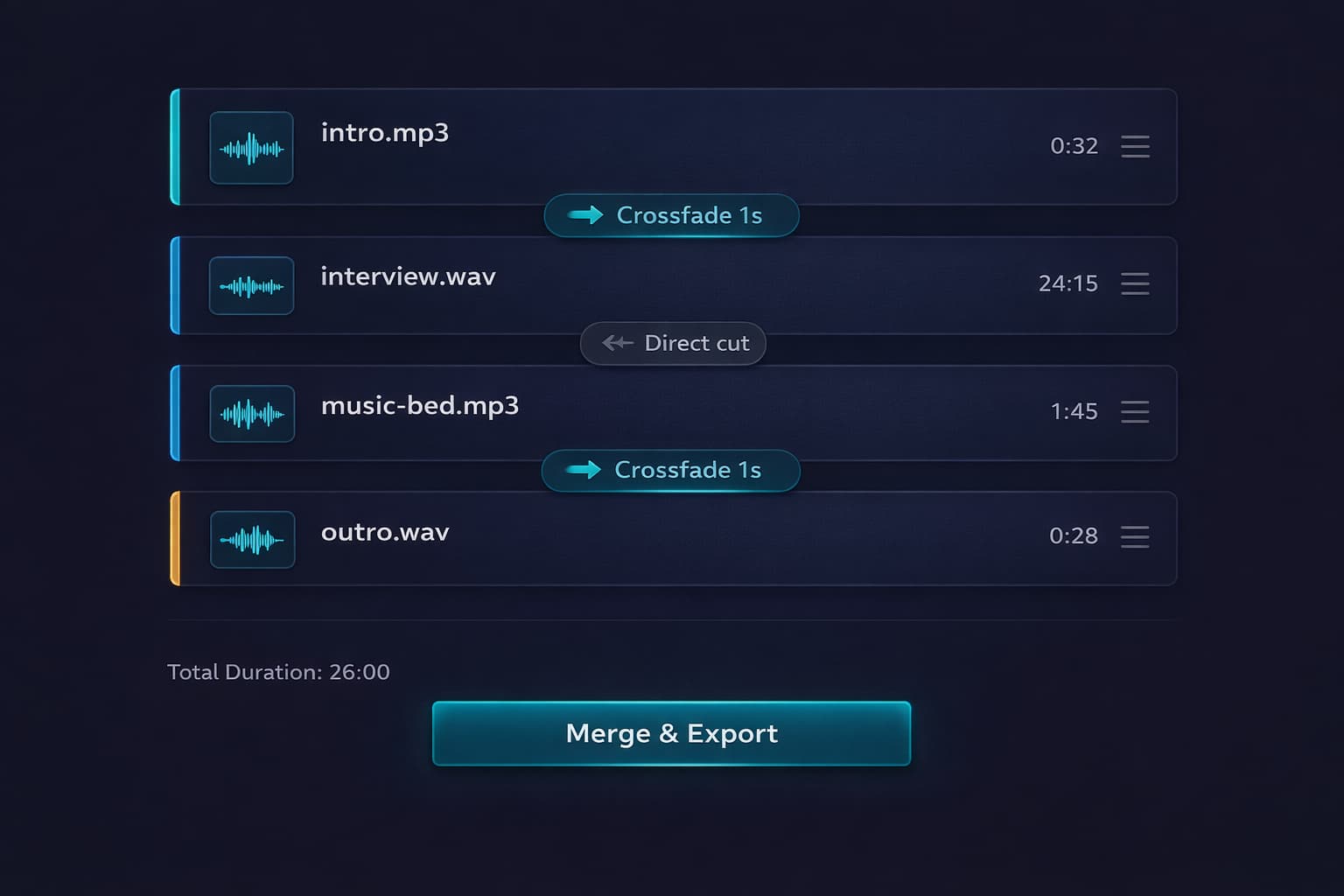 How to Merge Audio Online with Direct Sequential Joins